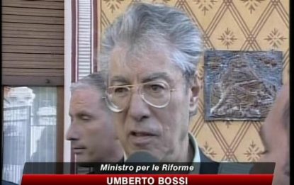 Bossi: è giusto che Napolitano difenda l'unità d'Italia
