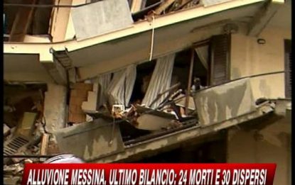 Alluvione a Messina: 24 i morti ma si scava ancora