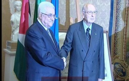 Napolitano riceve Abu Mazen al Quirinale