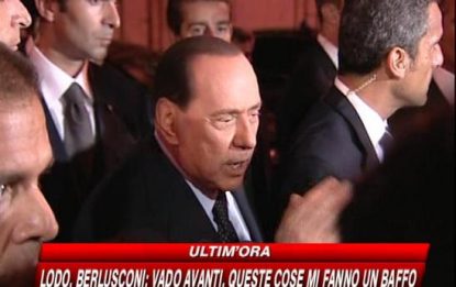 Lodo Alfano, Berlusconi: queste cose mi fanno un baffo