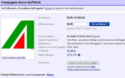 E Alitalia finisce su eBay