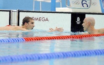 Cseh: io, l'unico umano nella scia dell'ET Michael Phelps