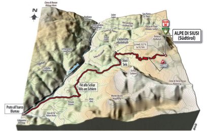 Il Giro compie 100 anni esatti in cima all'Alpe di Siusi