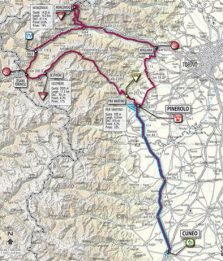 Cuneo-Pinerolo, la tappa più lunga