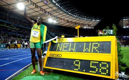 Il fulmine Bolt piomba su Berlino: 100 da record a 9"58