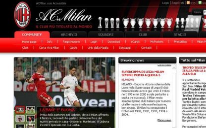 Supercoppa, sul sito del Milan l'Inter è solo un fantasma