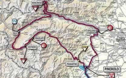 Ciclismo, la Cuneo-Pinerolo del Giro senza alta montagna
