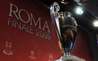 Champions League, la coppa è arrivata a Roma