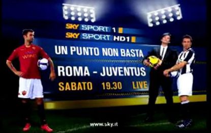 Roma-Juve su SKY, il promo con l'incursione di Fiorello