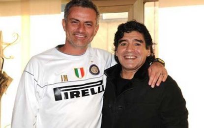 Maradona alla Pinetina: ''Moratti è il mio Presidente''