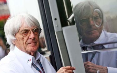 Bernie Ecclestone, president and CEO of the Formula One management looks on prior to the start of the Monaco Formula One Grand Prix at the Monaco racetrack, in Monaco, Sunday, May 24, 2009. (AP Photo/David Vincent)