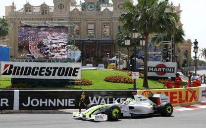 Gp Monaco, Button in pole. La Ferrari c'è: Kimi 2°, Massa 5°