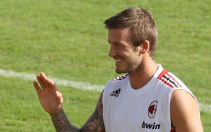 A casa di David Beckham: "Al Milan per lo scudetto"