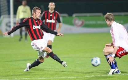 Beckham, esordio fortunato: il Milan batte l'Amburgo a Dubai