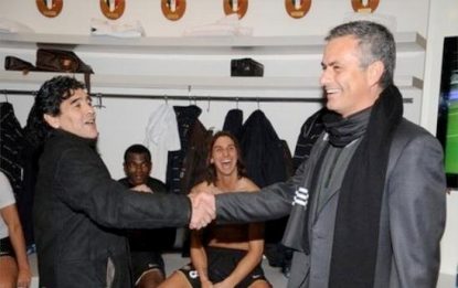 L'omaggio di Maradona: ''Mourinho sarà il mio riferimento''