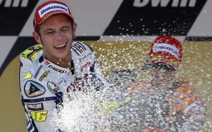 Rossi: ''Andavo da Dio''. E a Jerez la festa è... in bagno