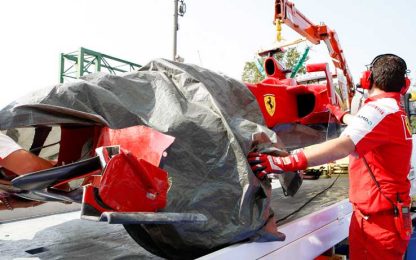 Ferrari, incidente per Fisichella a Monza. Ma torna in pista