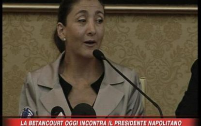 Napolitano accoglie Ingrid Betancourt