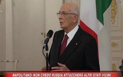 Napolitano: Non credo che Russia attaccherà Stati vicini