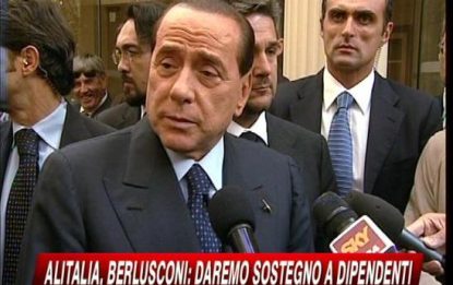 Alitalia, Berlusconi: Serve senso di responsabilità da tutti