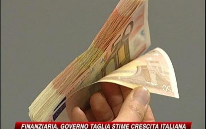Finanziaria, governo taglia le stime della crescita italiana