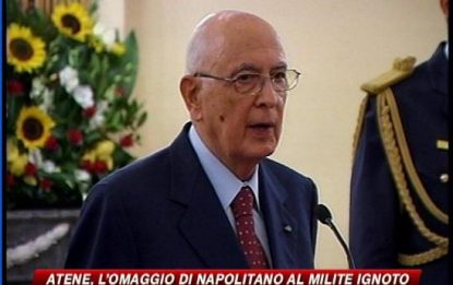 Napolitano, visita ufficiale in Grecia