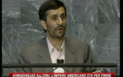 Ahmadinejad all'Onu: "L'impero americano sta per finire"