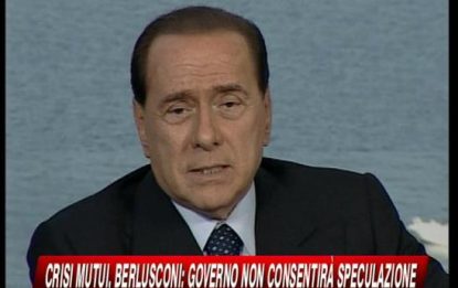 Crisi borse, Berlusconi: "Il governo impedirà speculazioni"