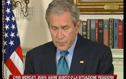 Crisi finanziaria, imperativo di Bush: Agire in tempi brevi