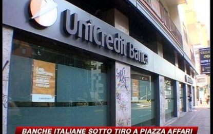 Banche italiane sotto tiro a Piazza Affari