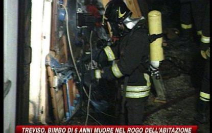 Treviso, bimbo di 6 anni muore nel rogo della sua abitazione