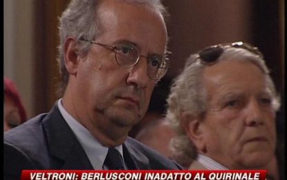 Veltroni: "Berlusconi non va bene per il Colle"