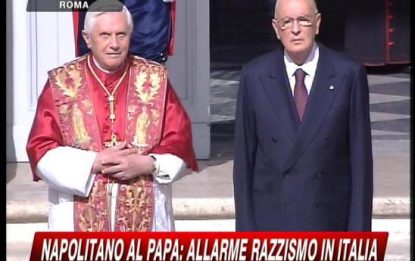 Visita del Papa al Quirinale. Benedetto XVI da Napolitano