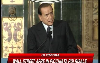 Crisi, Berlusconi: Tra ipotesi sospensione mercati