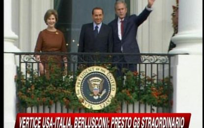 Linee comuni Usa-Ue, ottimisti Bush e Berlusconi