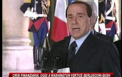 Crisi finanziaria, Berlusconi vola da Bush