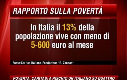 Caritas: Un italiano su quattro a rischio povertà