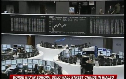 Borse giù in Europa, solo Wall Street chiude in rialzo