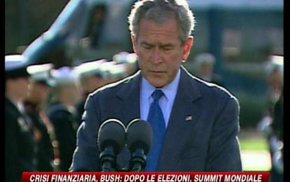 Bush: "Dopo le elezioni, summit mondiale"
