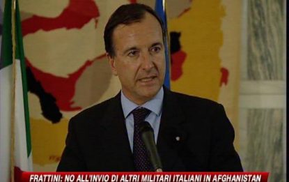 Agguati Afghanistan, Frattini: no a invio di altri soldati