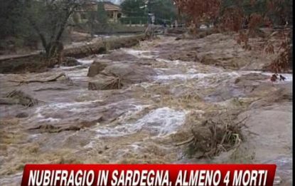 Nubifragio in Sardegna: almeno 3 i morti, arriva Bertolaso