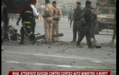 Iraq, autobomba contro auto del ministro: 9 vittime