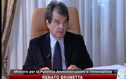 Pubblico impiego, Brunetta: pronti a interventi unilaterali