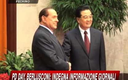 Pd day, Berlusconi: in piazza per mascherare divisioni