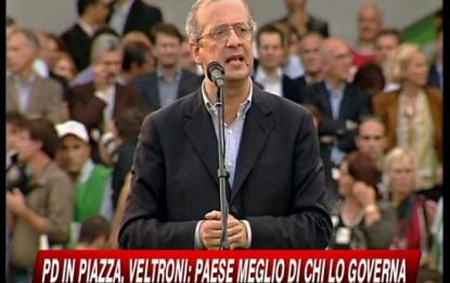 Pd day, Veltroni: "L'Italia è migliore di chi la governa"