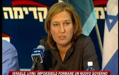 Israele, la Livni molla. Verso voto anticipato
