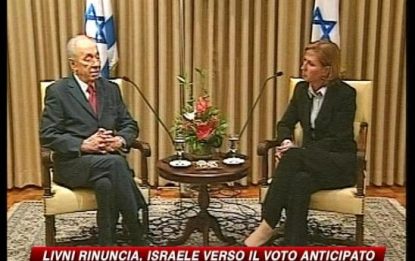 Israele, la Livni molla e chiede a Peres di andare al voto
