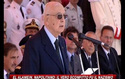 Napolitano: 'A El Alamein battuto il nazismo'