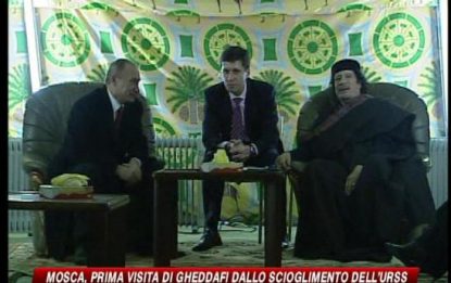 Mosca, prima visita di Gheddafi dallo scioglimento dell'Urss
