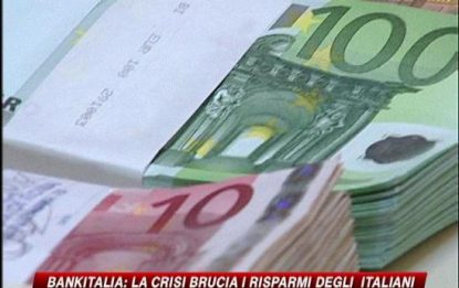 Crisi, Bankitalia: le famiglie hanno perso 54 mld